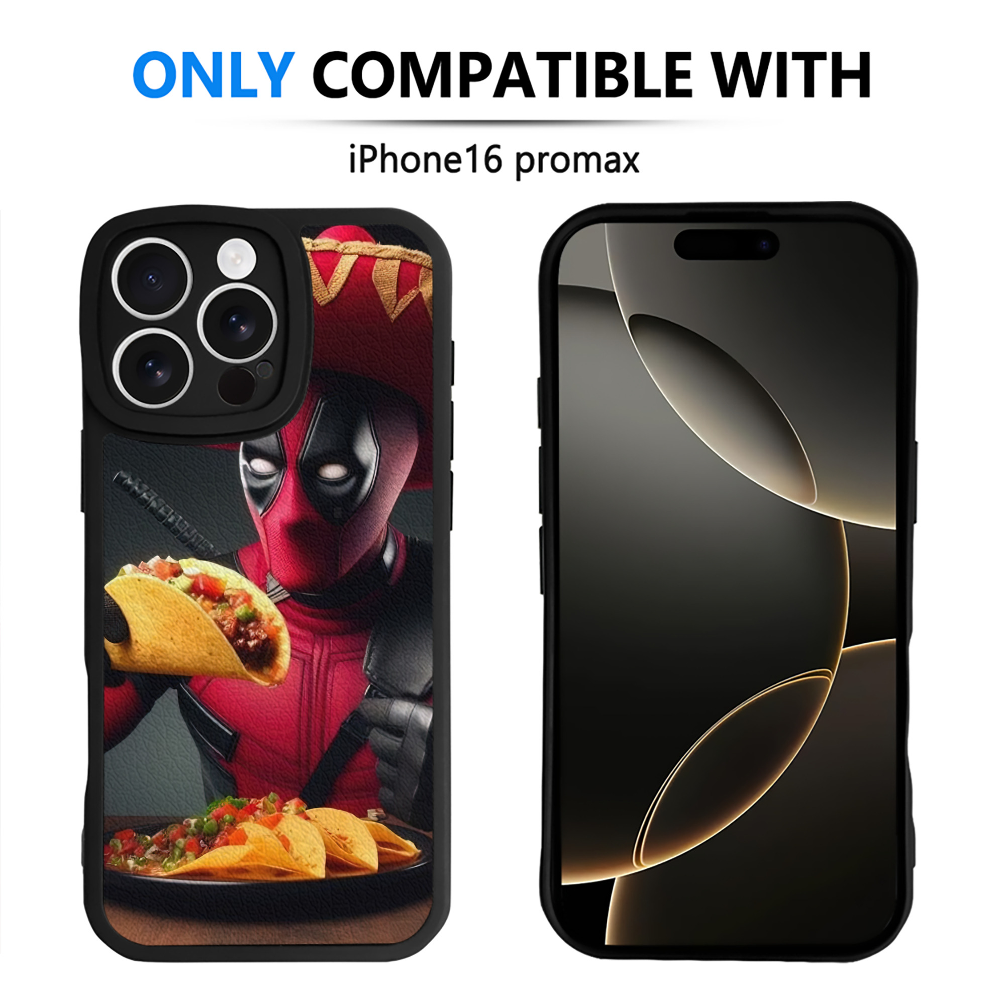 （画像用） Deadpool デッドプール 【iPhone 16シリーズ対応】シリコンスマホケース（レザー調） 材質：シリコン